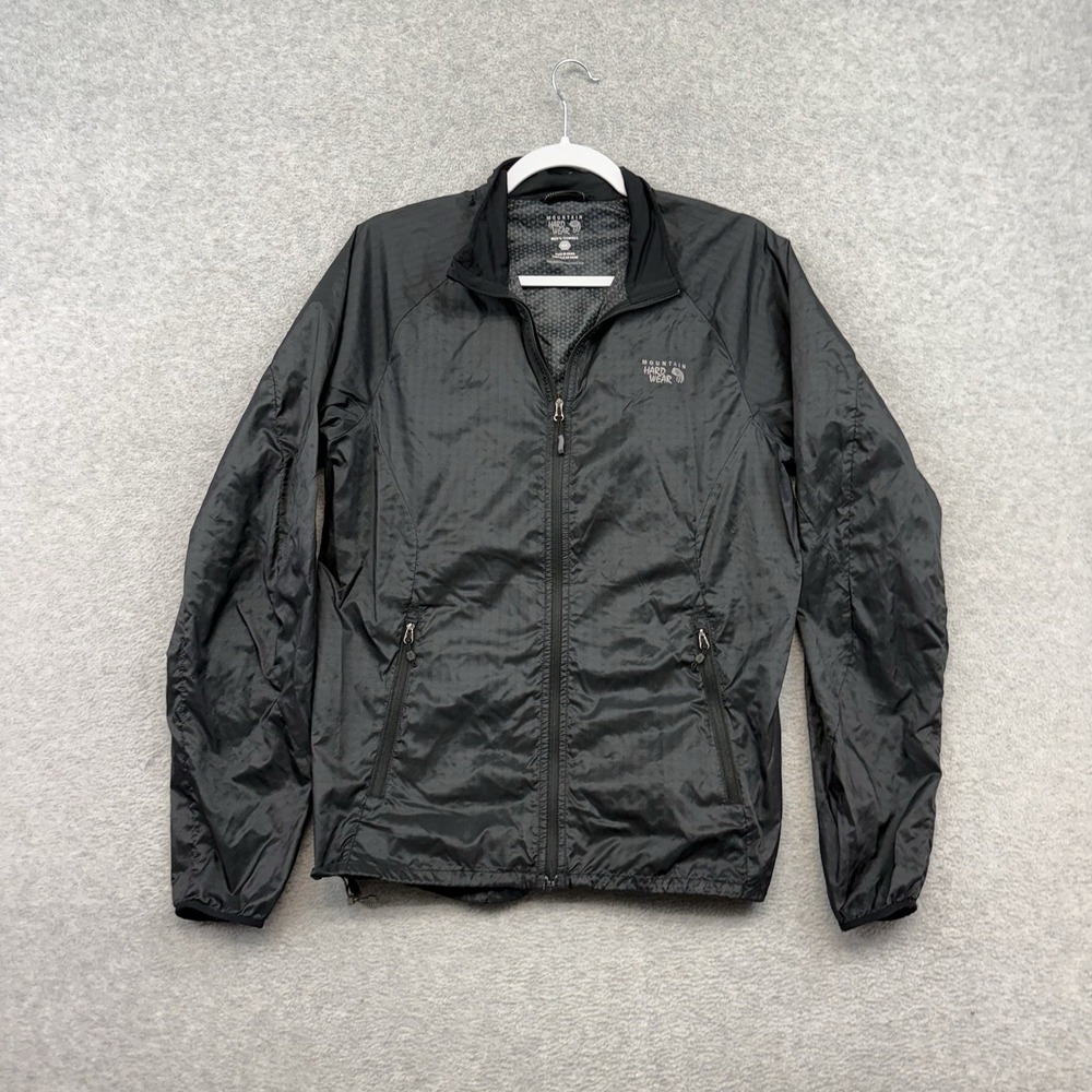 Mountain Hardwear Men's Kor AirShell Full Zip Jacket Black Small Patterned Light
